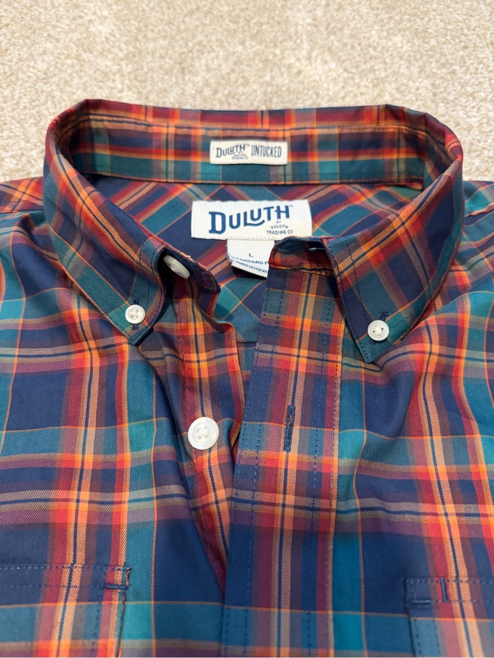Duluth Trading Co Untucked Standard Fit Button-Down Shirt